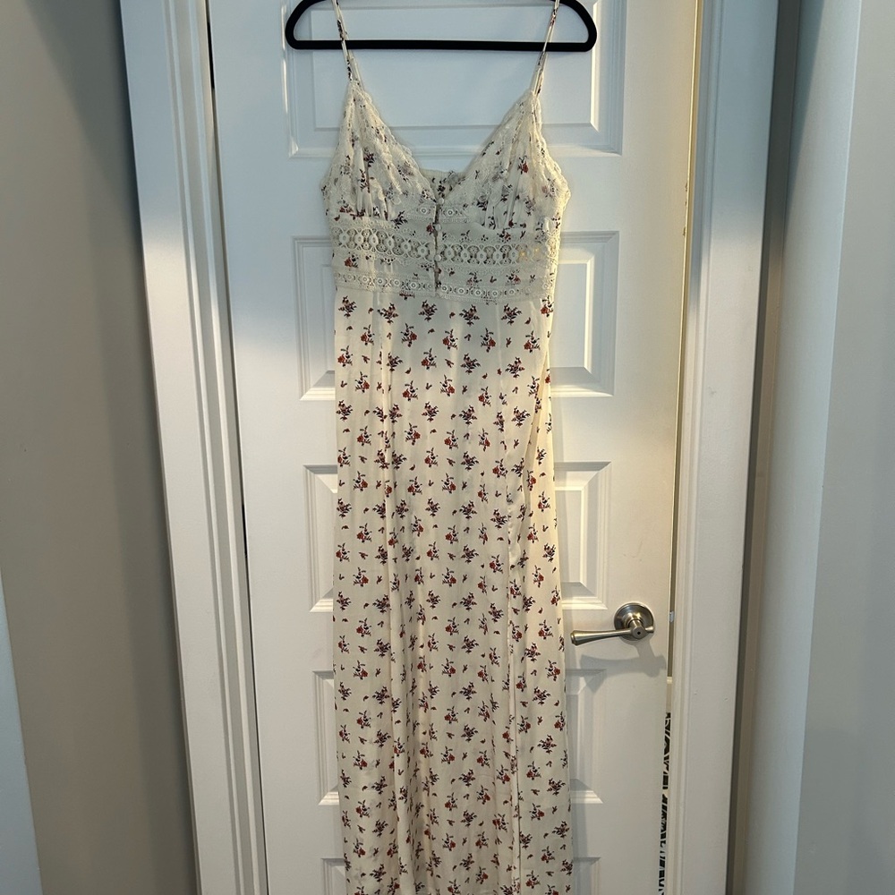 Free People Cream Floral Maxi Dress